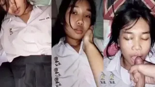 นักเรียนโดดเรียนมาเย็ด ยังใส่ชุดนักเรียนอยู่ ก็เย็ดคาชุดนี้แหละ